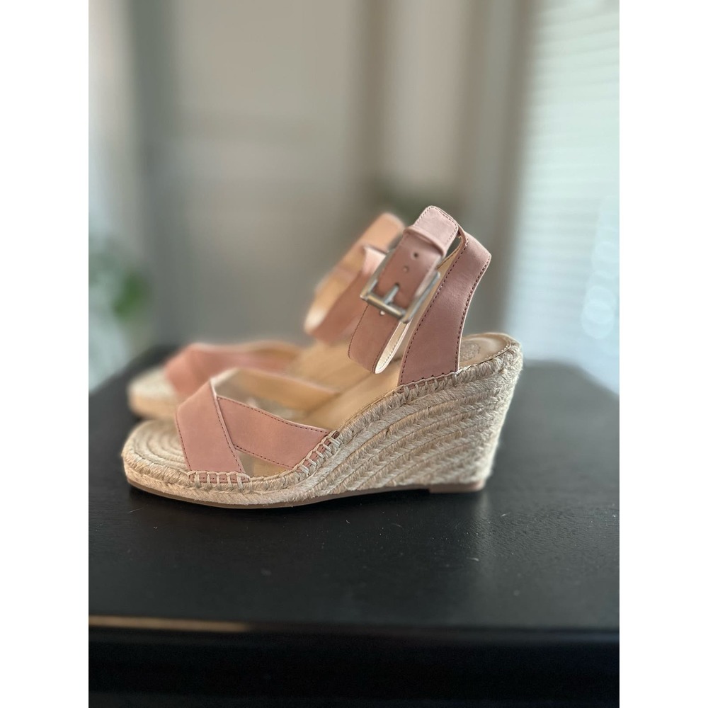 Vince Camuto NWOT Women's Meehan Pink Espadrille Wedge Sandal Sz. 7.5 - Picture 3 of 5